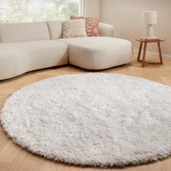 Kwantum Vloerkleden|Vloerkleden Woonkamer*Vloerkleed Cailou Wit ø 180 Cm