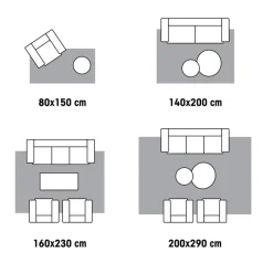 Kwantum Vloerkleden Kinderkamer*Vloerkleed Molino Lichtgrijs 133x190 Cm 133x190CM