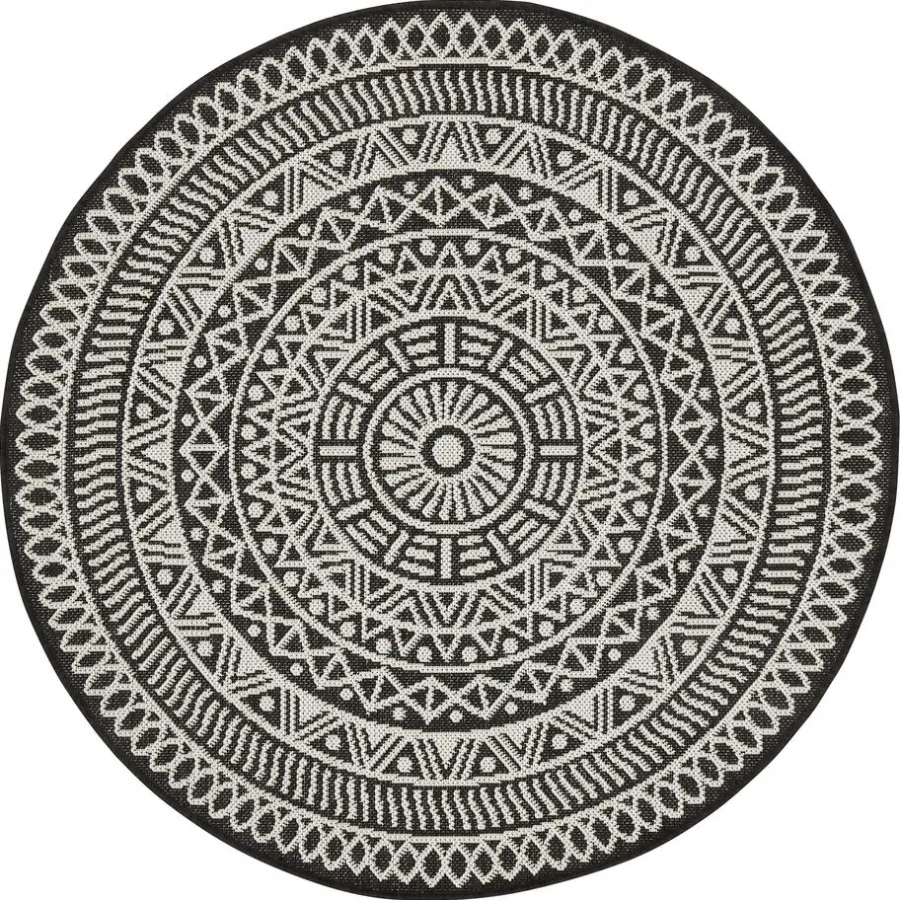 Kwantum Vloerkleden|Buitenkleden*Vloerkleed Rino Zwart